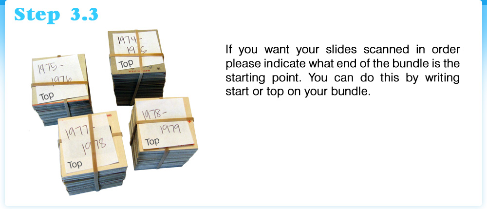 Easy Slide Preparation, Organizing, How to scan slides