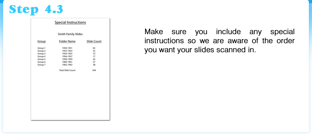 Easy Slide Preparation, Organizing, How to scan slides
