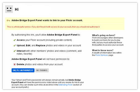 how to upload to flickr using adobe bridge