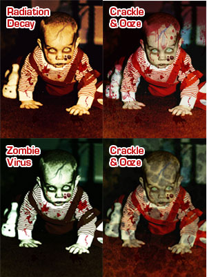 how to add zombie overlay and texture