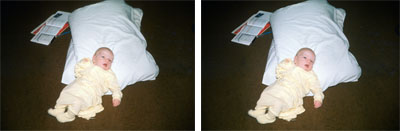 Nikon 5000 and Nikon 9000 Kodachrome Scanning Example. Digital Ice, Great Scans Baby Photos