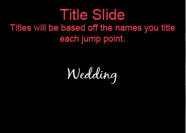 wedding slideshow title 